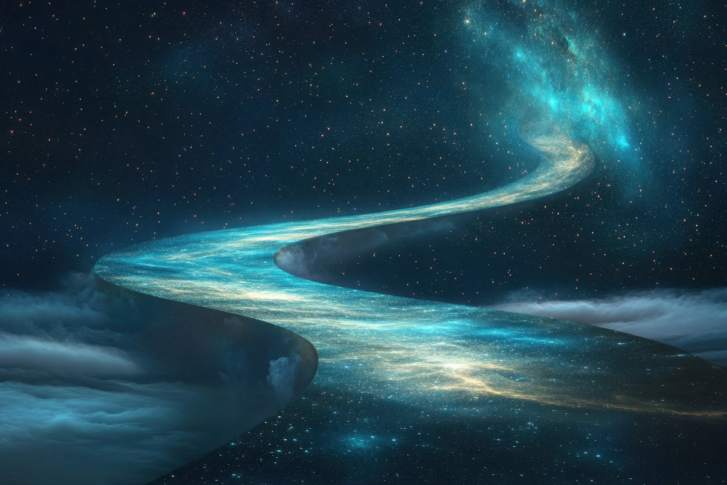 Q gps path flowing through the quantum field