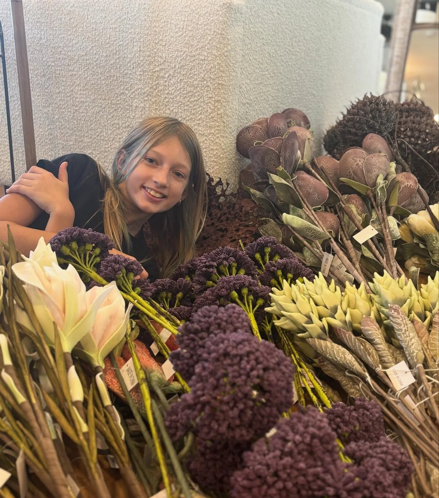 We&rsquo;ve got flowers!

Pyper helped unbox the shipment of faux flowers and it was like Christmas!

Why choose faux flowers?
➡️ allergy-free
➡️ longevity with year round beauty and availability 
➡️ cost effective 
➡️ low maintenance 
➡️ versatility