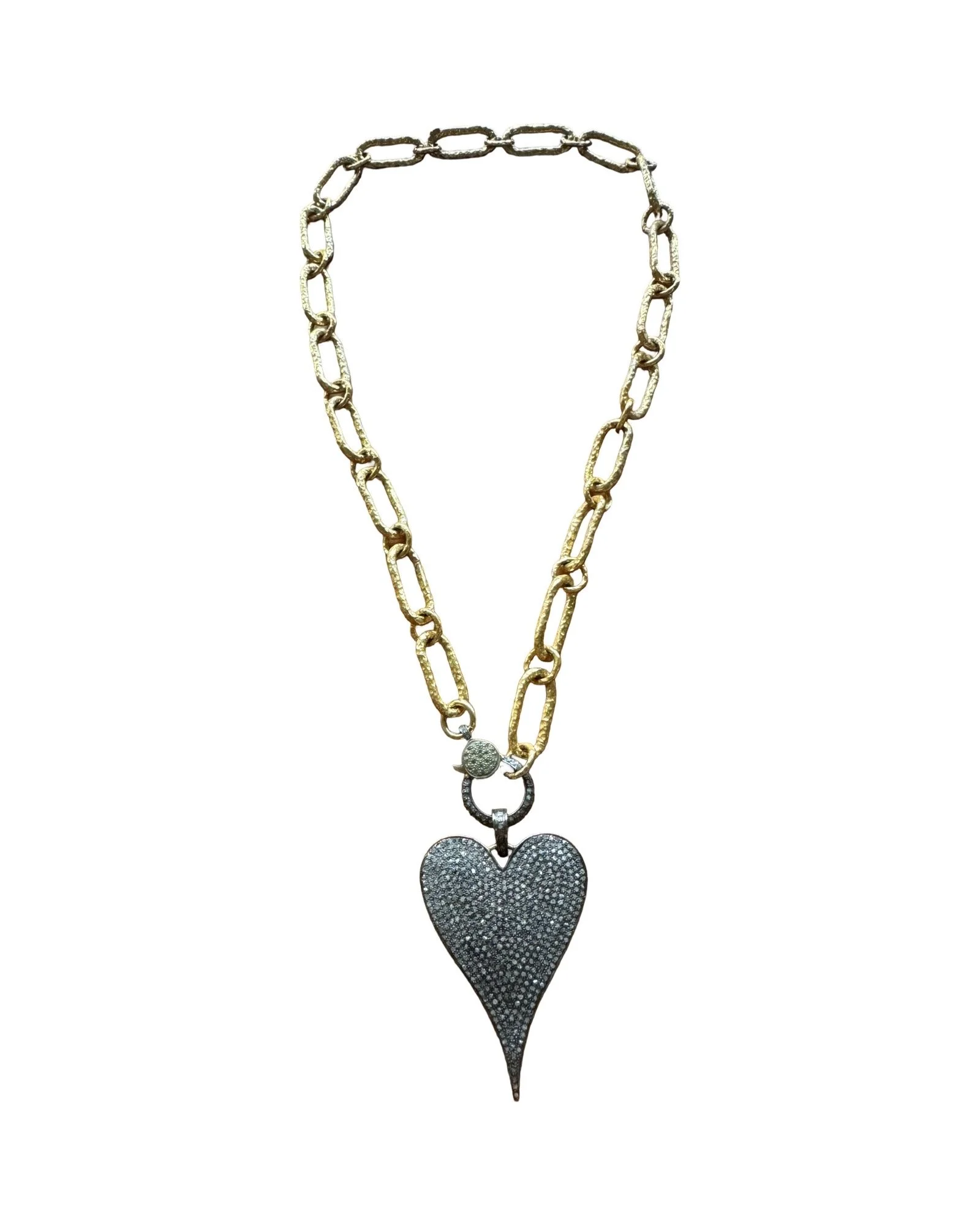 Heart Pavé Diamond Necklace
