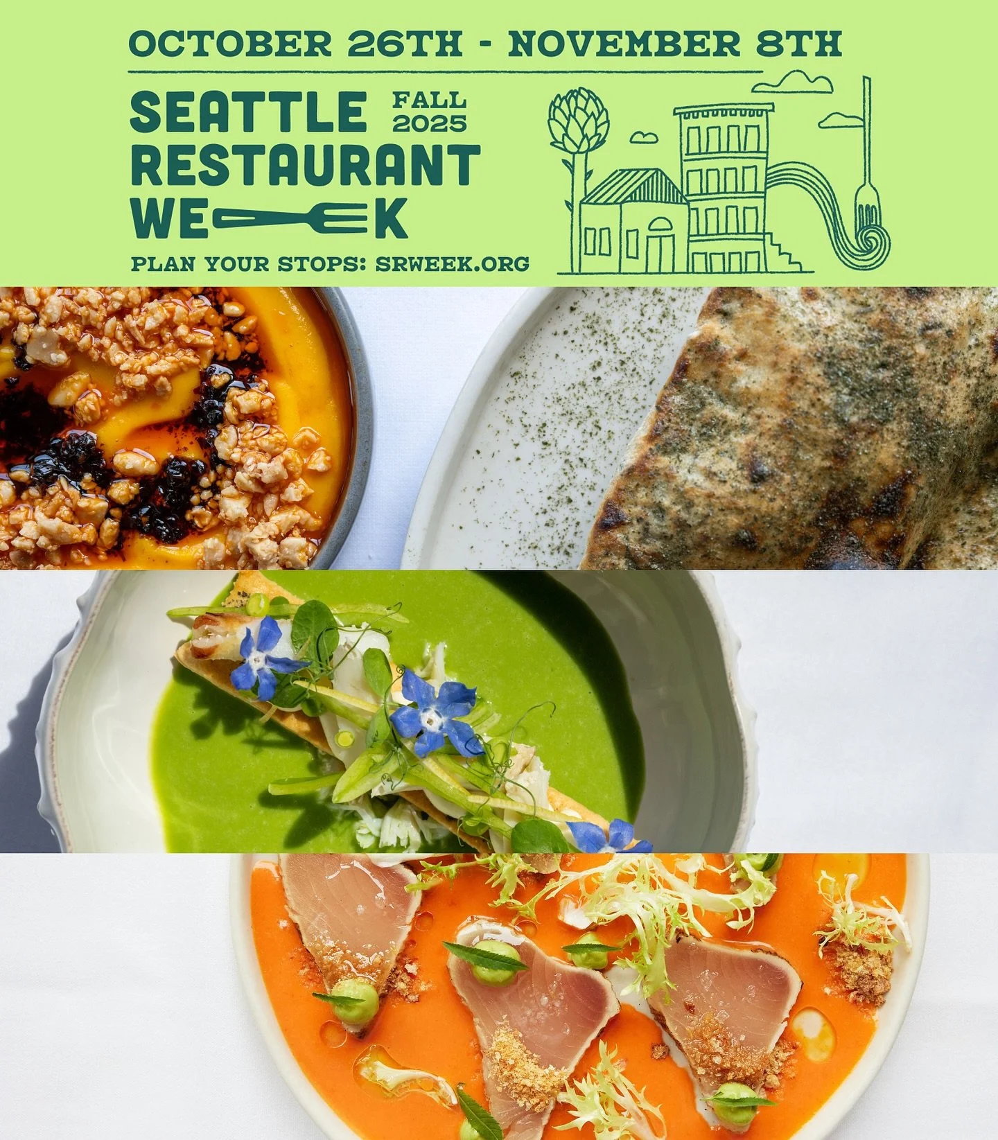 Excited to participate in this fall&rsquo;s @seattlerestaurantweek! We&rsquo;ll be offering a $50 dinner menu every day from 10/26 - 11/8.
More info and reservations in bio! We&rsquo;ll see you soon ✌️