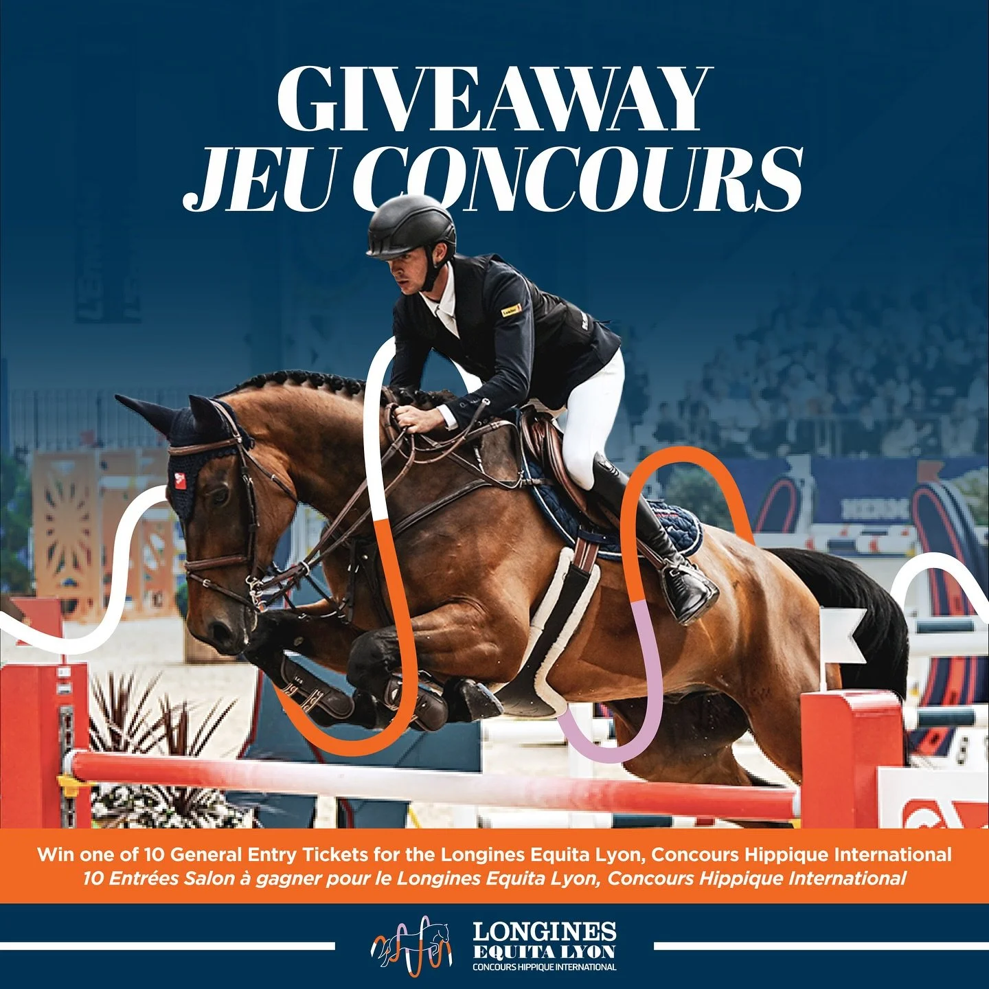 GIVEAWAY / JEU CONCOURS 🧡

As a little thank you to our listeners, and since it&rsquo;s our very first time at the Longines Equita Lyon, Concours Hippique International, we wanted to share the experience with you by giving you the chance to win one 