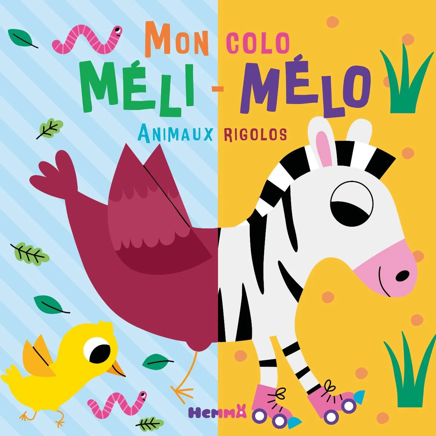 Mon colo Meli-Melo &laquo;&nbsp;Animaux rigolos&nbsp;&raquo; et &laquo;&nbsp;Animaux de la jungle&nbsp;&raquo; sont disponibles en librairie!
Un livre de coloriage avec une d&eacute;coupe au milieu pour inventer de nouveaux animaux!
Il est sorti aux 