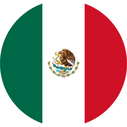Illustration of the Mexican flag with green, white, and red vertical stripes and the national coat of arms featuring an eagle eating a snake on a cactus in the center of the white stripe.