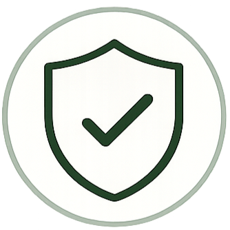 Shield icon with a check mark inside
