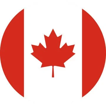 Canadian flag with a red maple leaf in the center.
