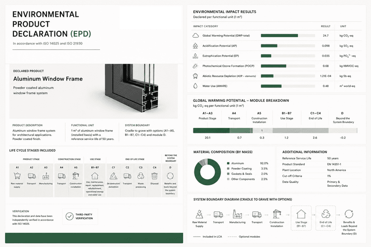 Epd Format Environmental Product Declaration (EPD) Development & Verification ...