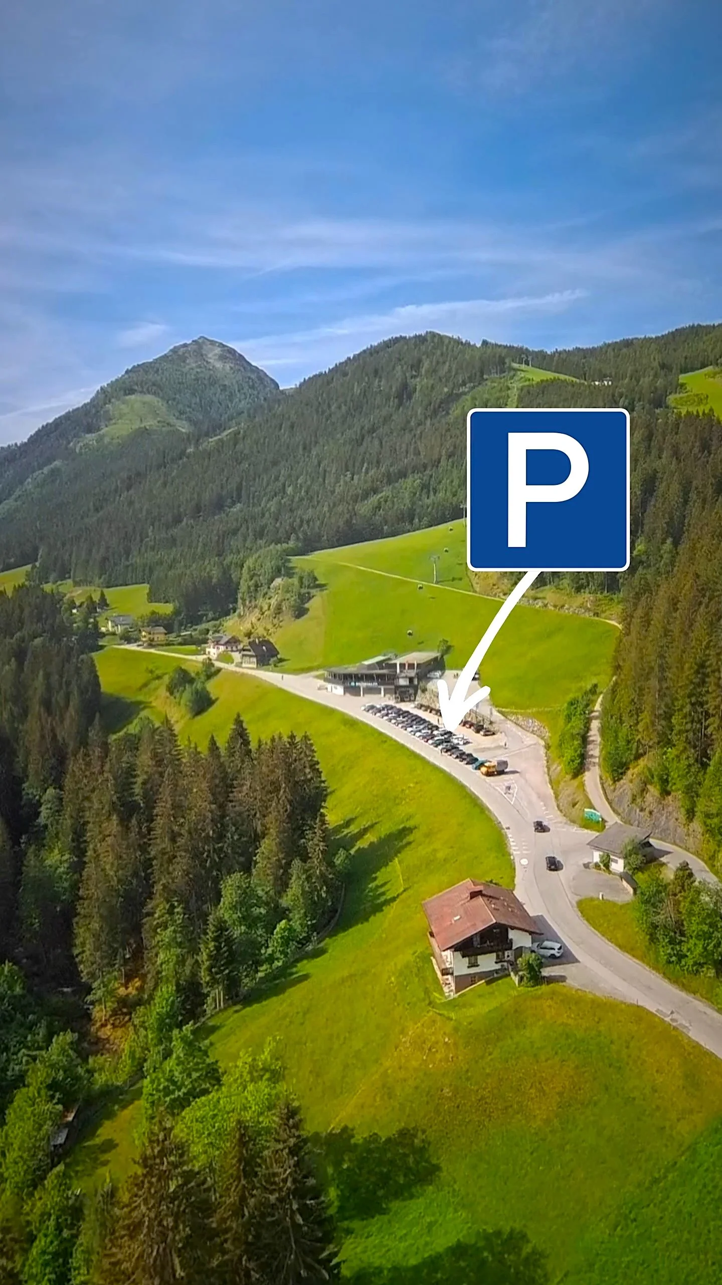 Parkplätze vor Ort