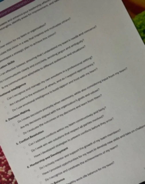 Blurred picture of Leadership Effectiveness Checklist