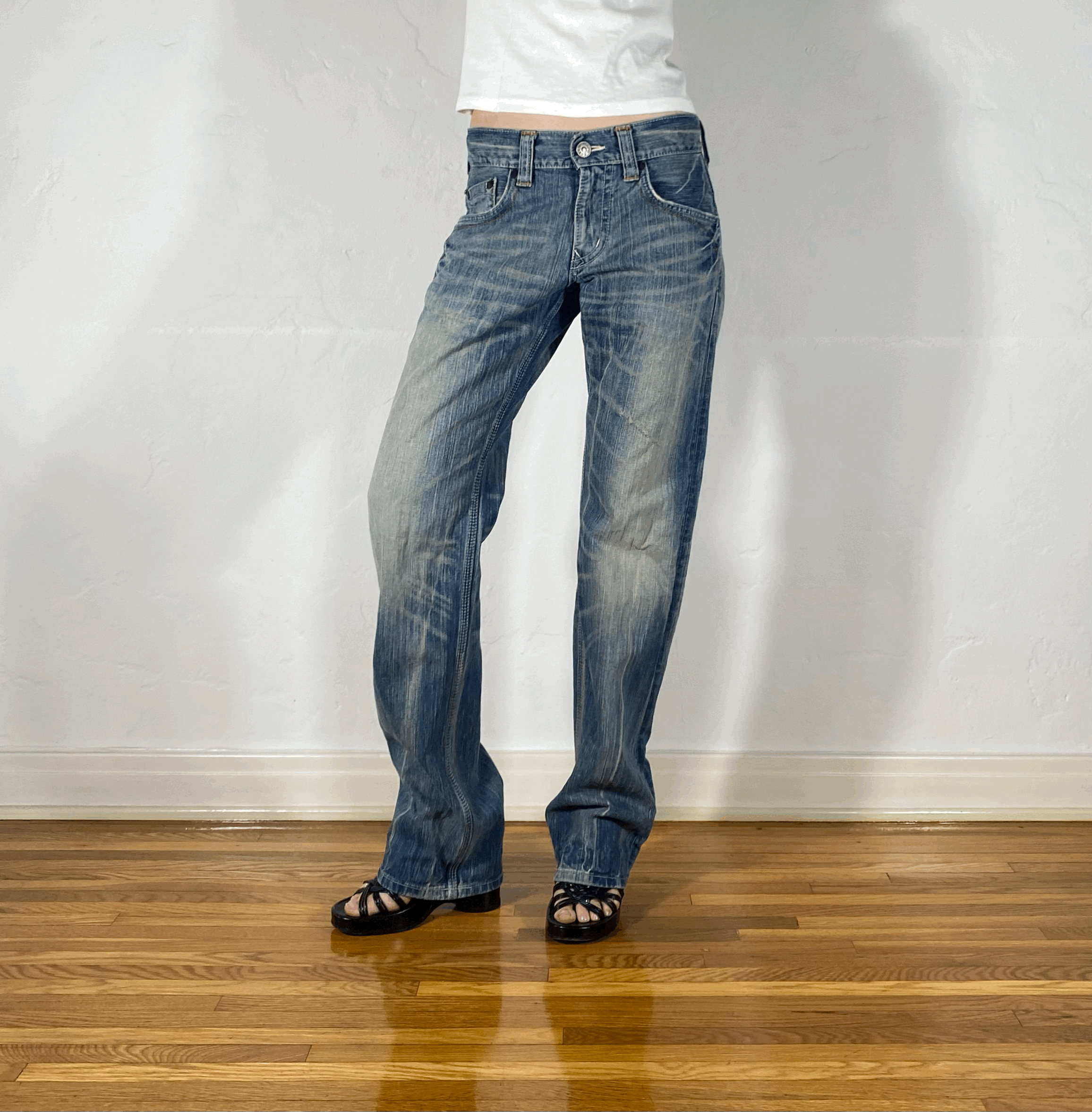 Edwin Orange Stitch Unique Wash Jeans, S/M