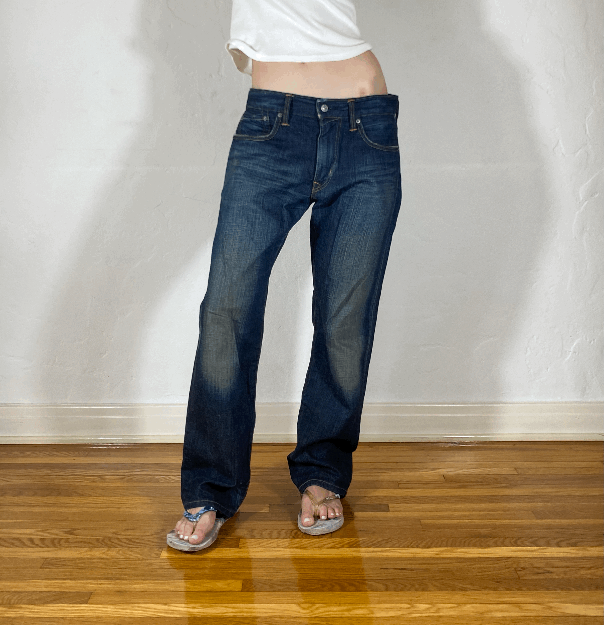 Dark Blue Baggy Jeans, M