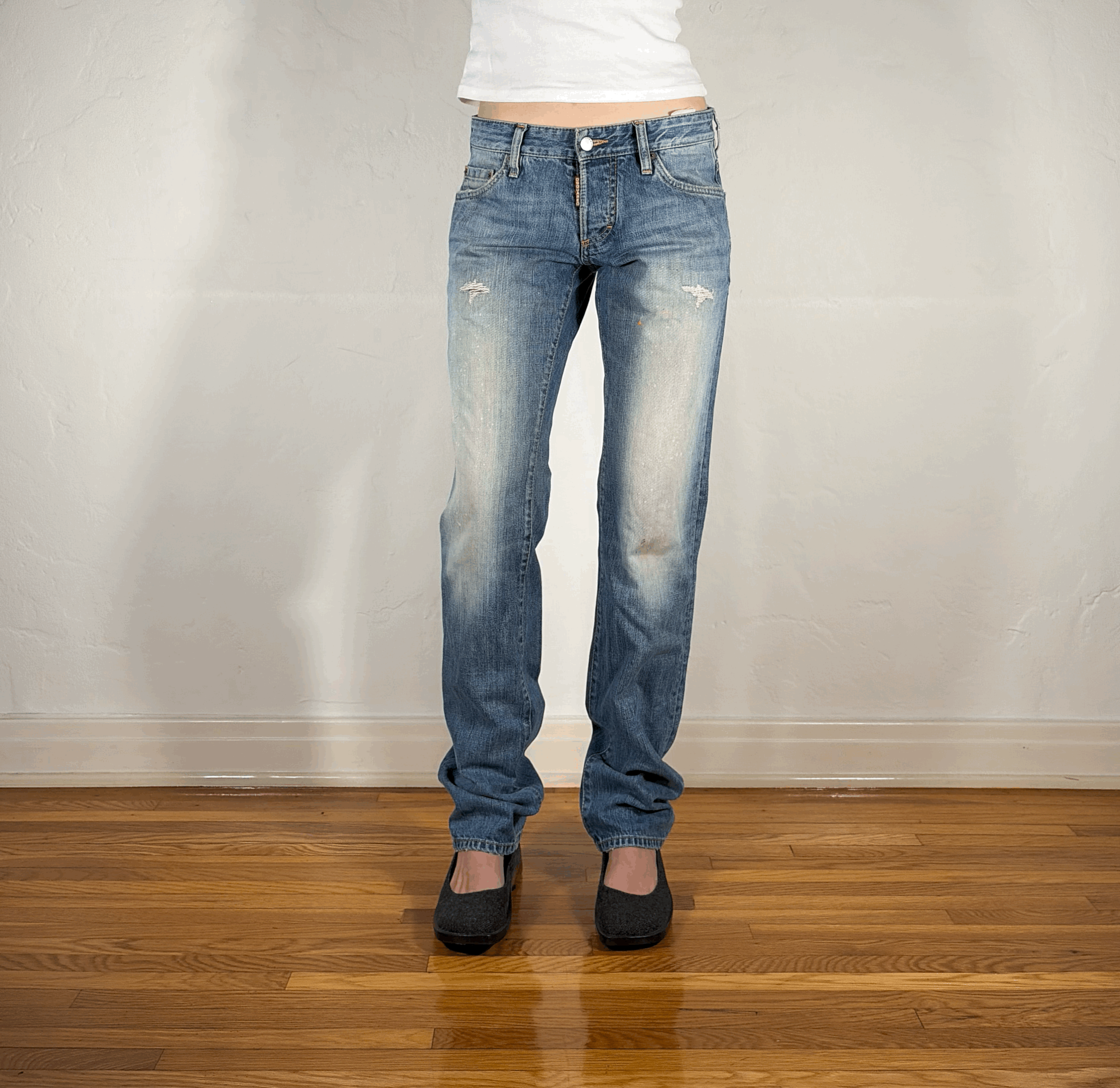 DSquared White Pocket Jeans, S
