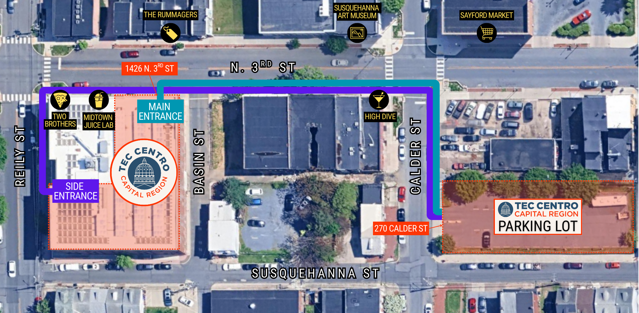 Usatc Center Map Directions — Tec Centro Capital Region
