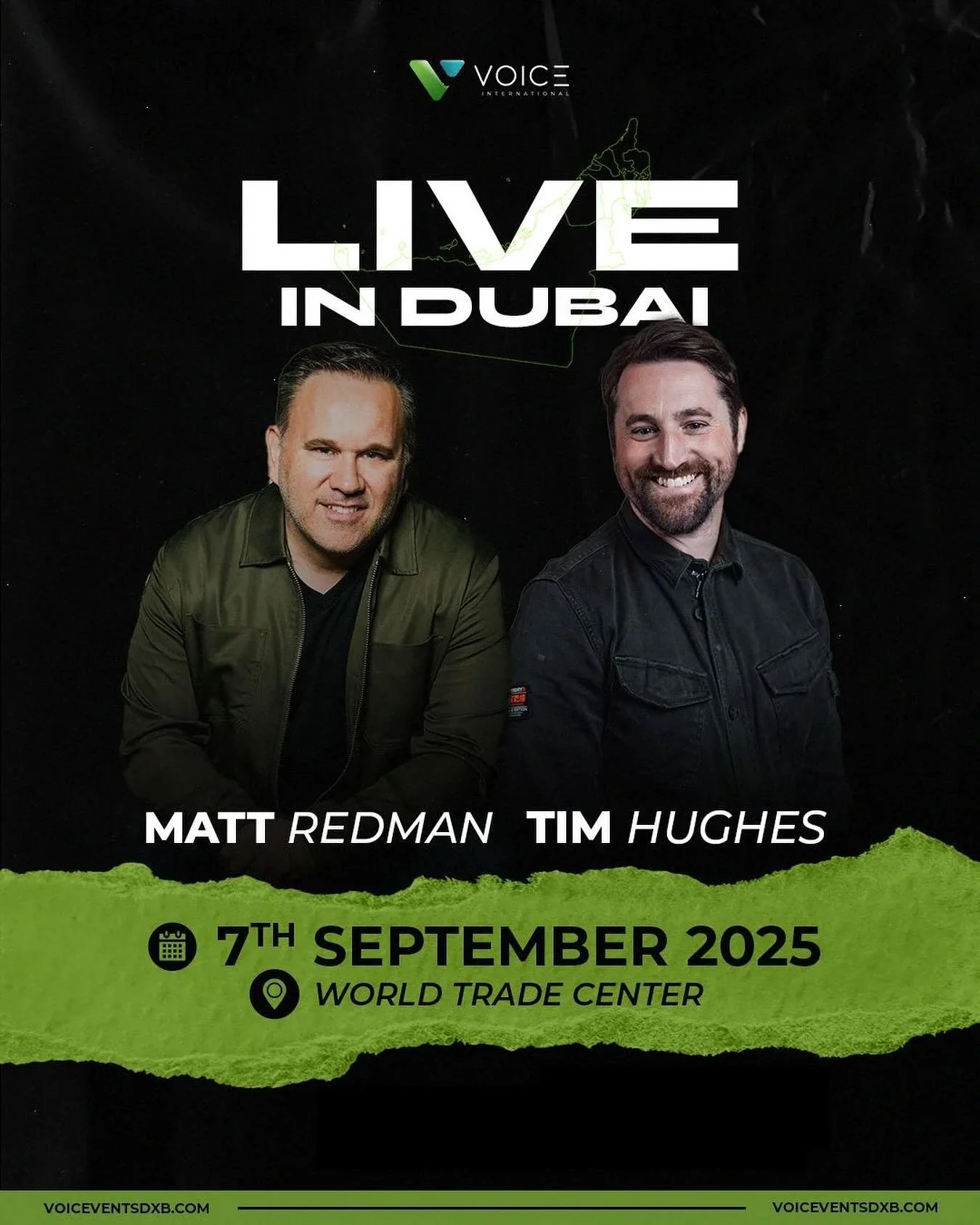 Happening only a couple of weeks from now! Live in Dubai, Sunday 7th September, leading with my great friend @thughes77 This is the first event we&rsquo;ve done together for a while - can&rsquo;t wait! Find your tickets now at:
VoiceEventsDXB.com