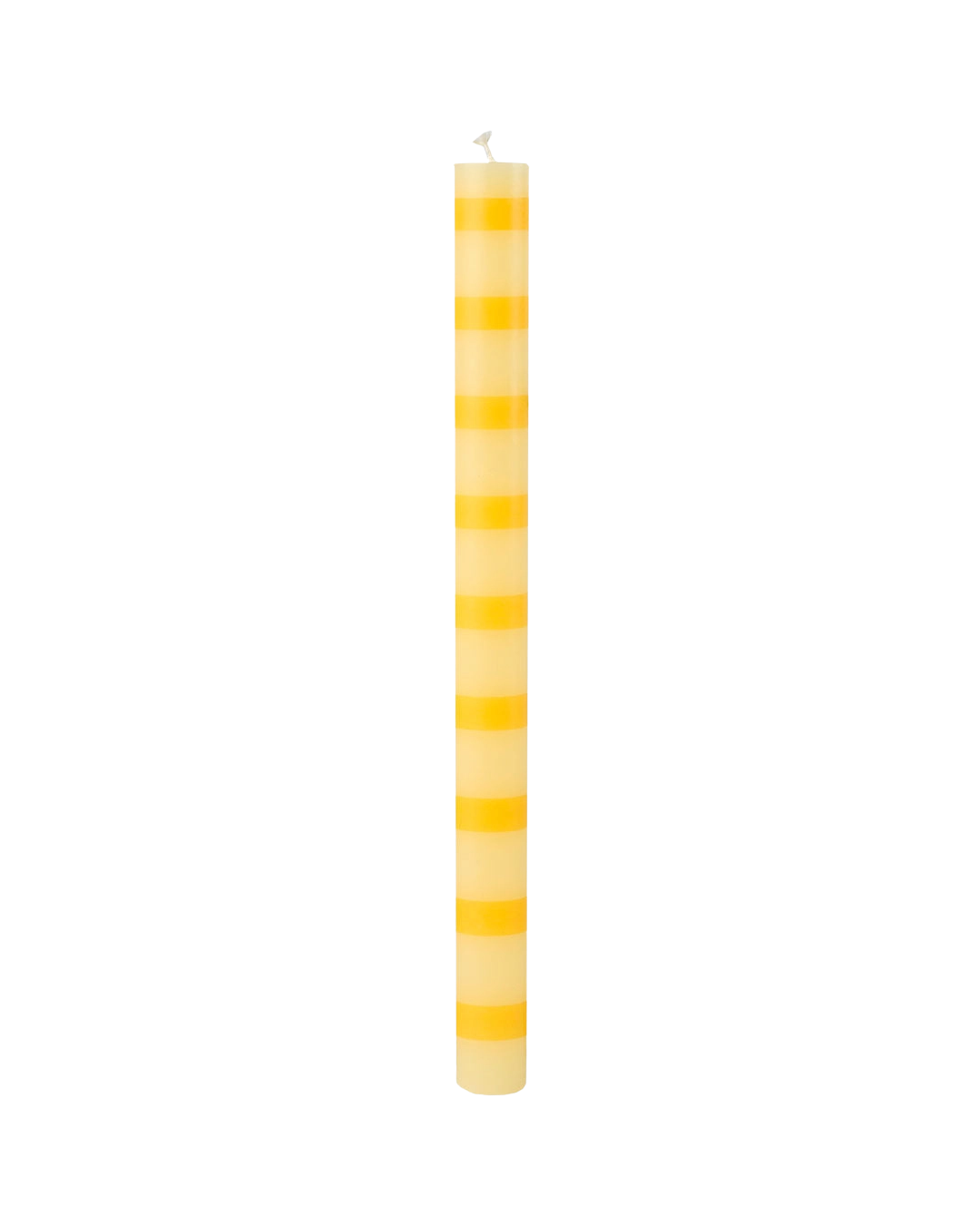 Yellow Stripe Dinner Candles