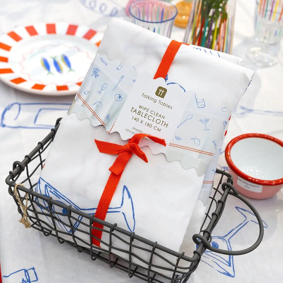 Food & Drinks Motifs Fabric Table Cover 5.jpeg