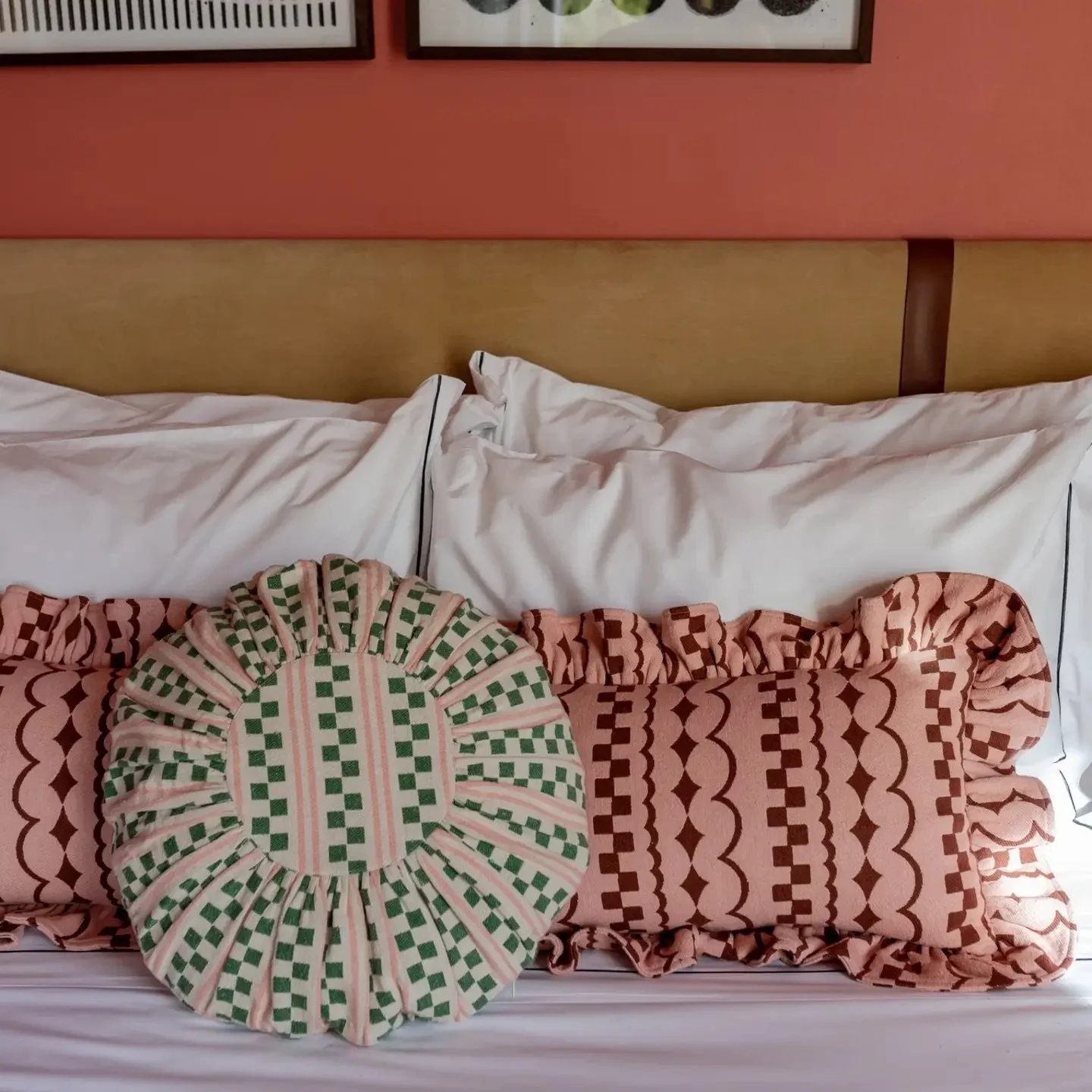 Cotton Cushion Cover in Green Stripe 2.jpeg