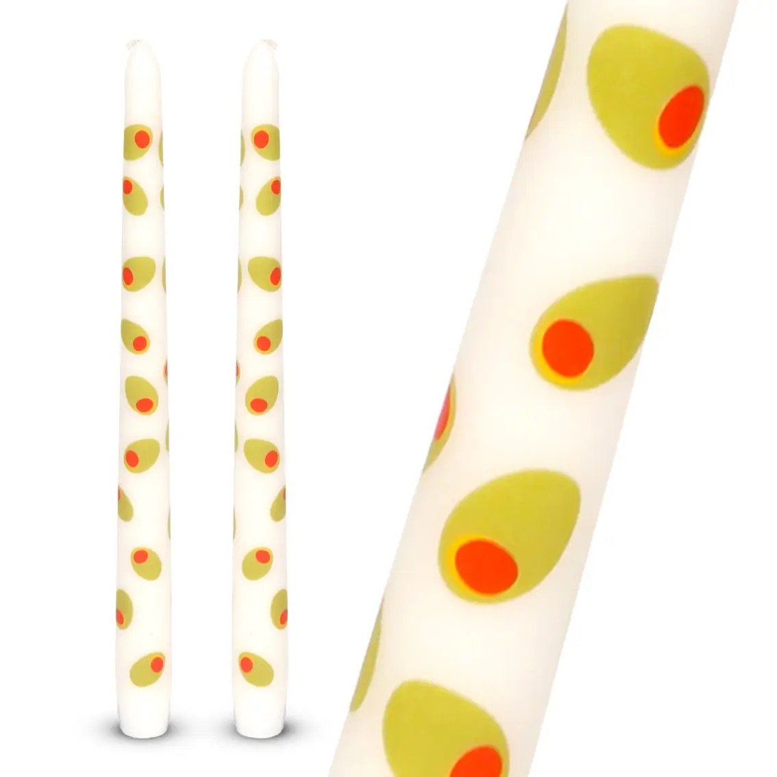 Olive Taper Dinner Candles - 2 Pack 1.jpeg