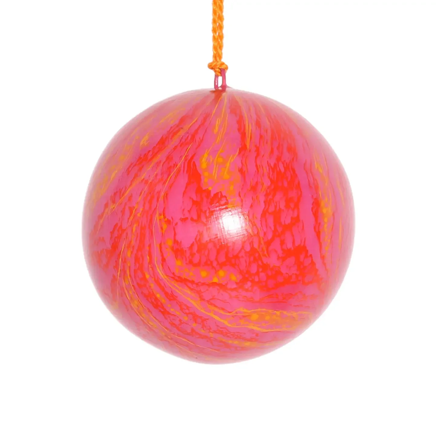 Marble Papier-Mâché Bauble Pink, 7cmMarble Papier-Mâché Bauble Pink, 7cm.webp