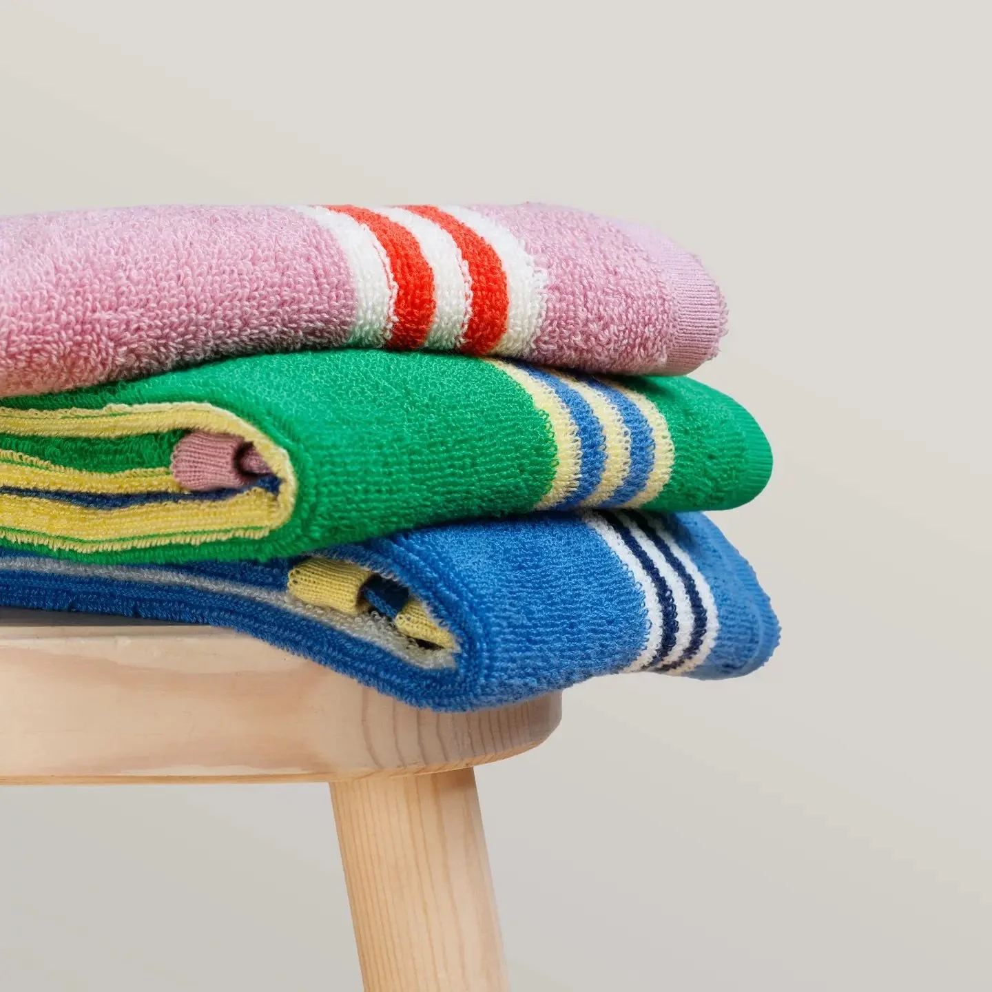 Terry Towelling Hand Towel- Pink Stripe 3.jpeg