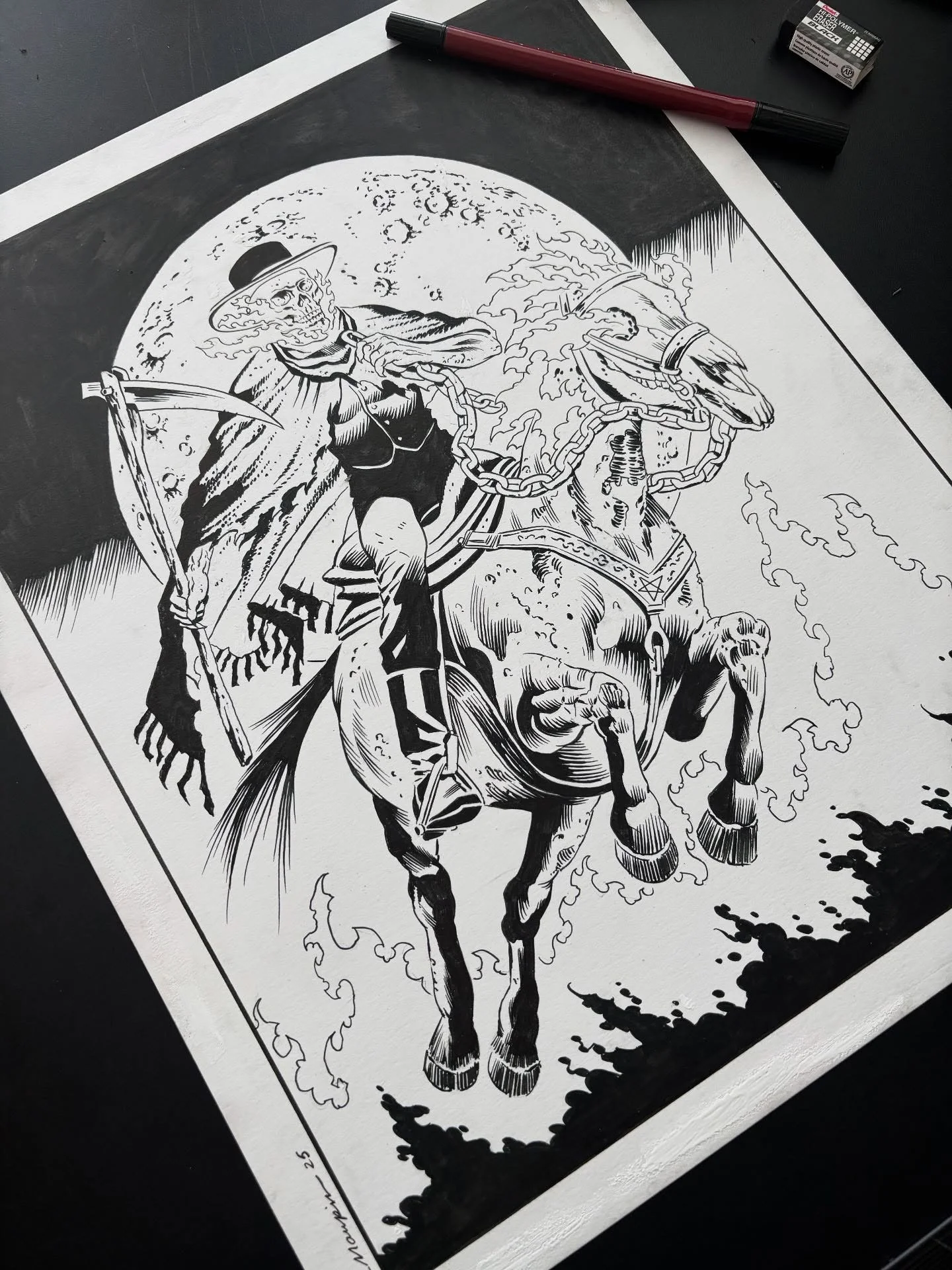 This illustration will be incorporated into the design for 2025&rsquo;s @lost40beer Festival of Darkness collateral. 

The Festival of Darkness artwork is always a lot of fun to work on. 

#lost40beer #festivalofdarkness #festivalofdarkness2025 #illu