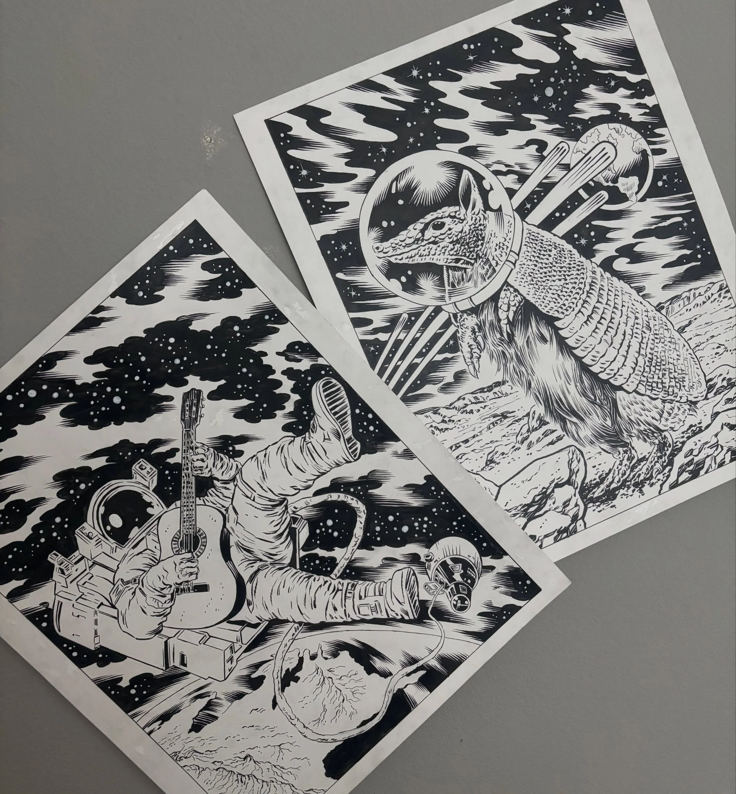 My latest illustrations are for two new gig posters for @the_mavericks that I&rsquo;m designing. 

I&rsquo;m looking forward to sharing the finished posters when they&rsquo;re made. 

#gigposters #gigposterdesign #illustrations #inkingart