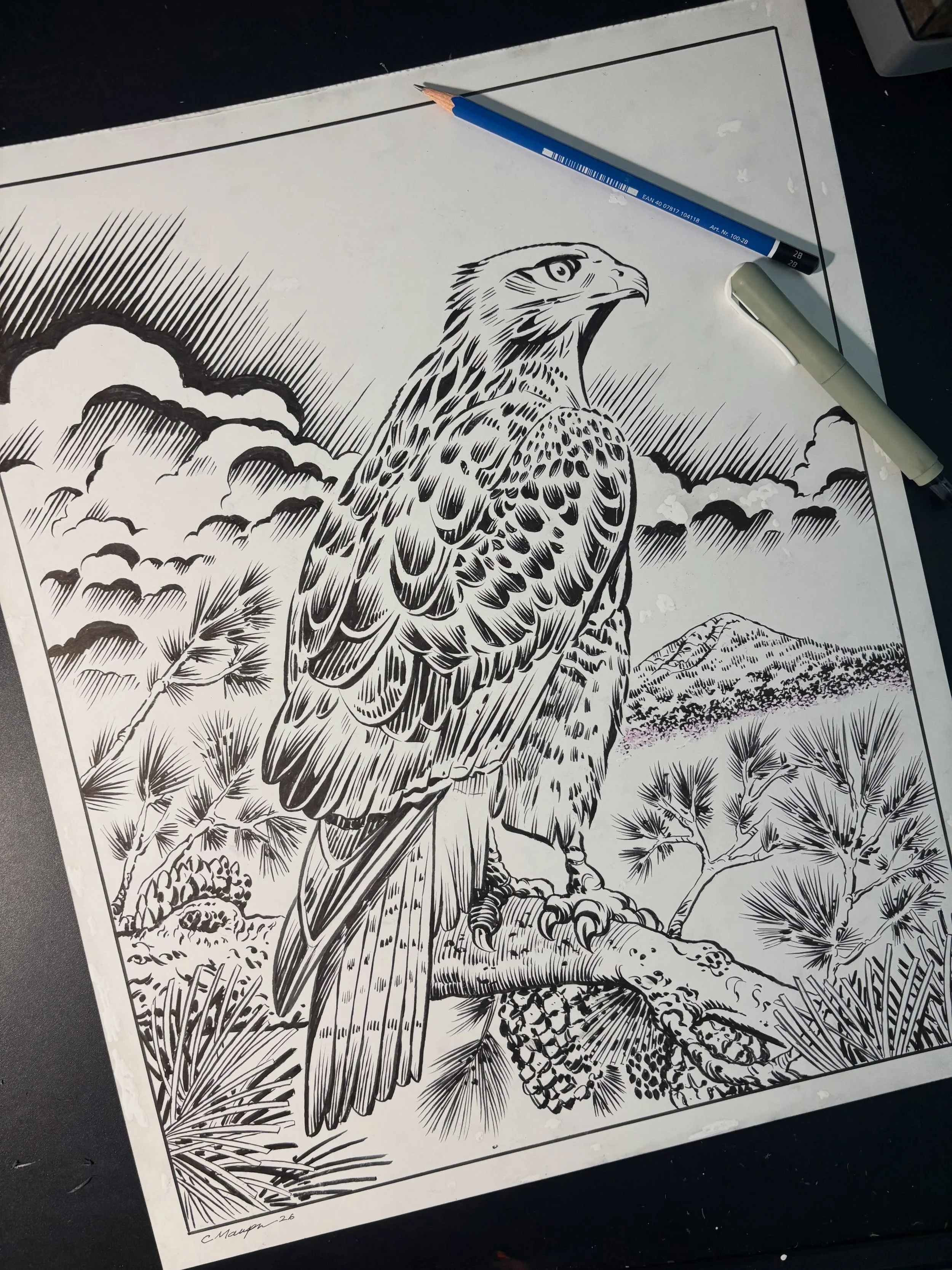 I&rsquo;m wrapping up this illustration for the final gig poster on my schedule. 

I&rsquo;m looking forward to seeing the printed poster with my peepers. 

#gigposter #gigposterdesign #illustration #illustrator #ınkart