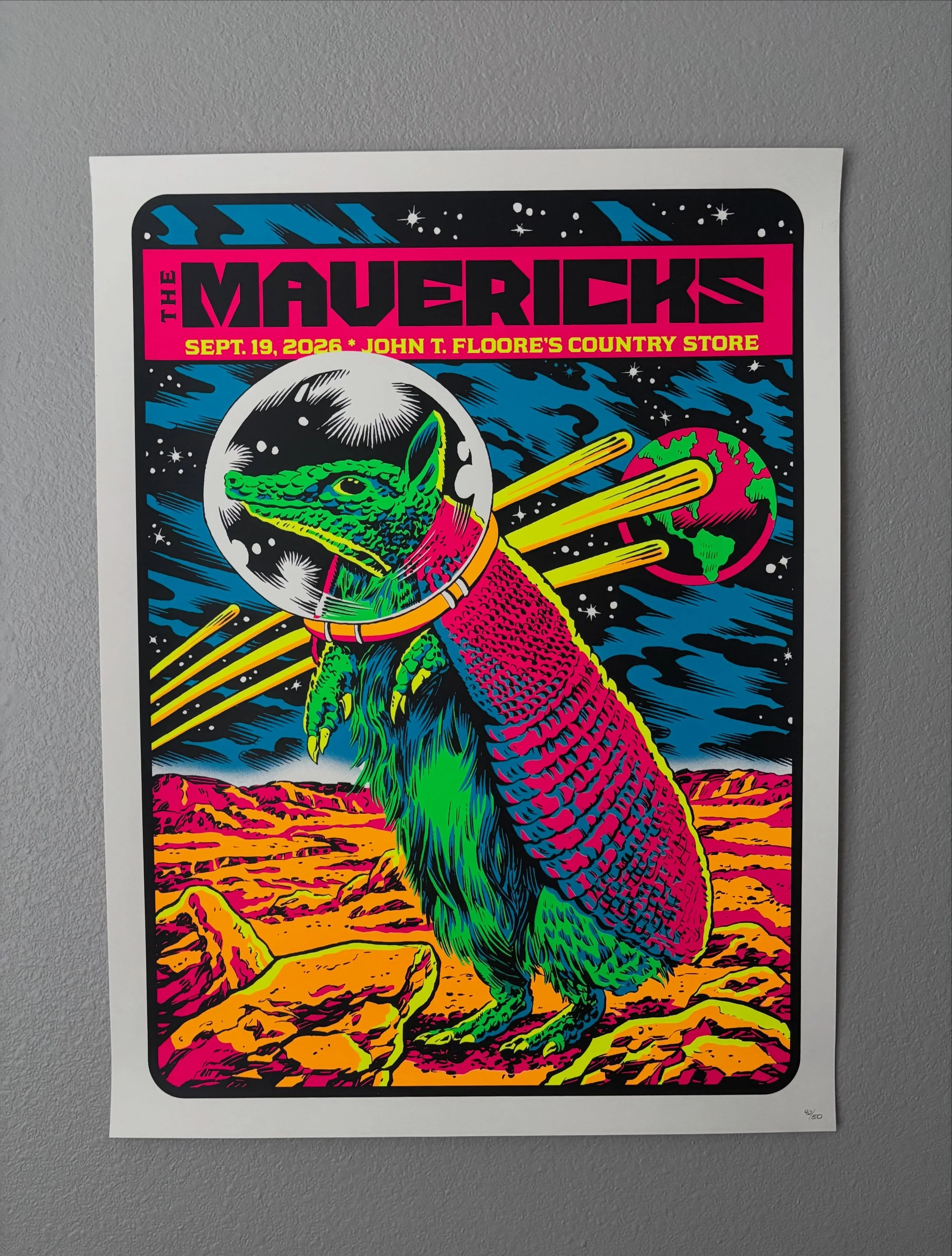 Here&rsquo;s a few of the gig posters I have designed over the last year. 

I am very appreciative of the band&rsquo;s management for sending me samples. 

Print projects don&rsquo;t feel completed until I see it. 

I&rsquo;m planning a new print ser