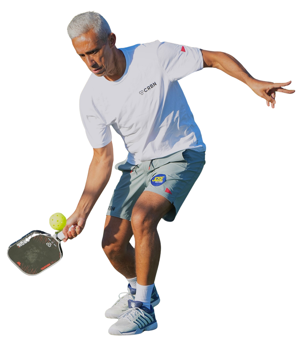 Jose Derisi playing pickleball
