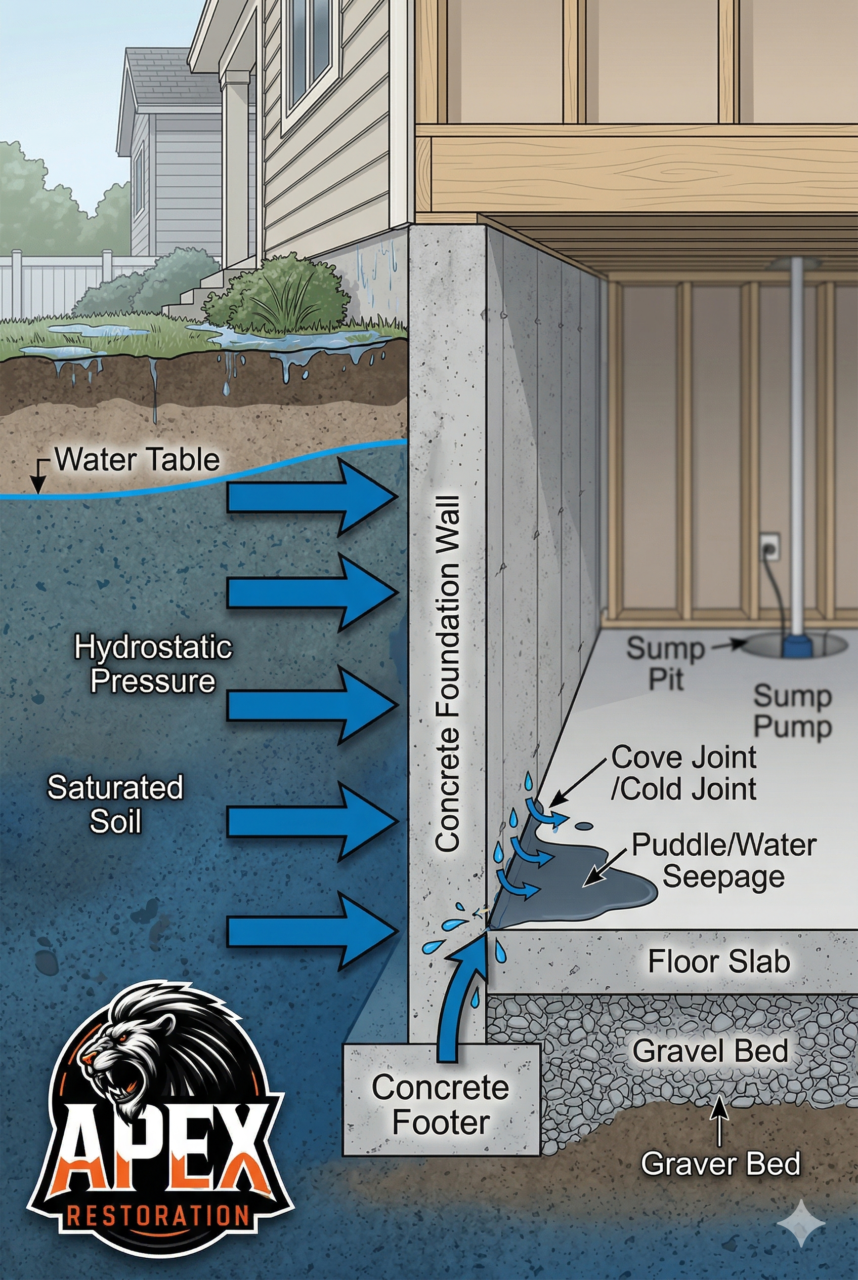 Hydrostatic Pressure: The Invisible Force Flooding Your Basement