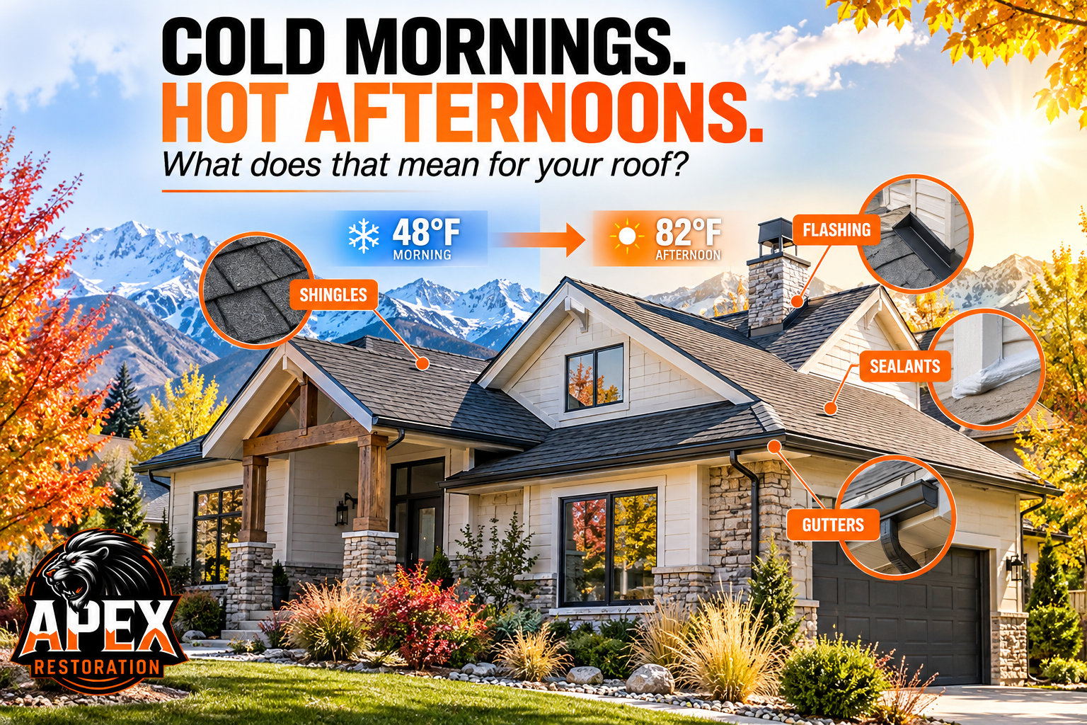 Cold Mornings, Hot Afternoons: What Utah’s Fall Temperature Swings Do to Your Roof
