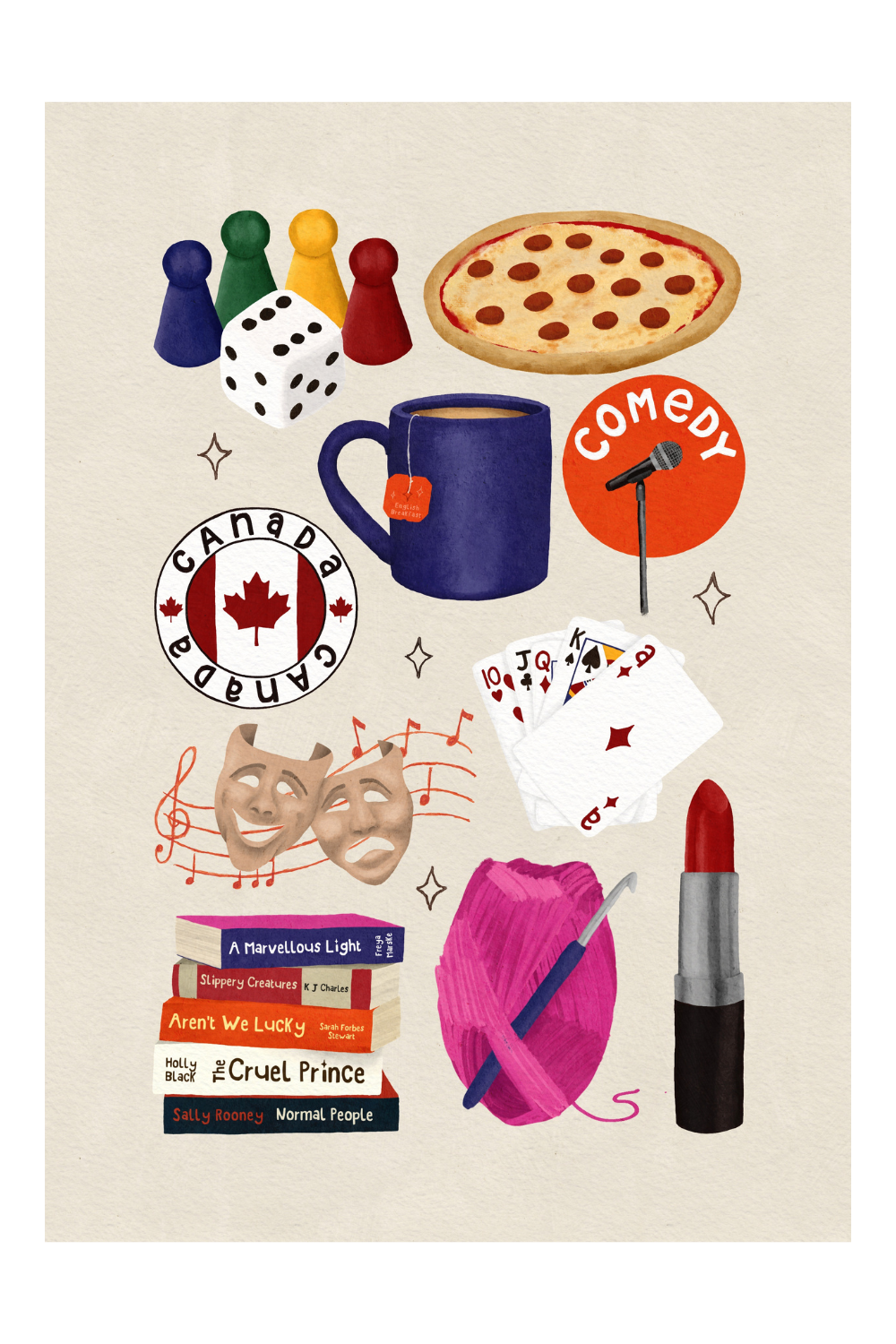 personalised favourite things print