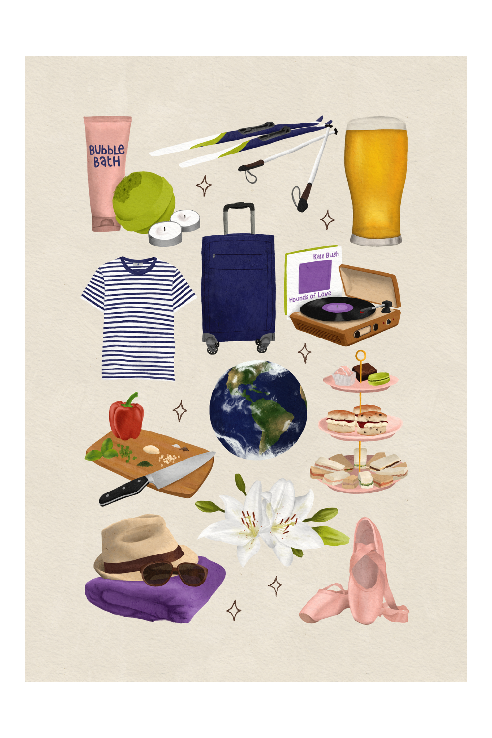 Personalised favourite things print