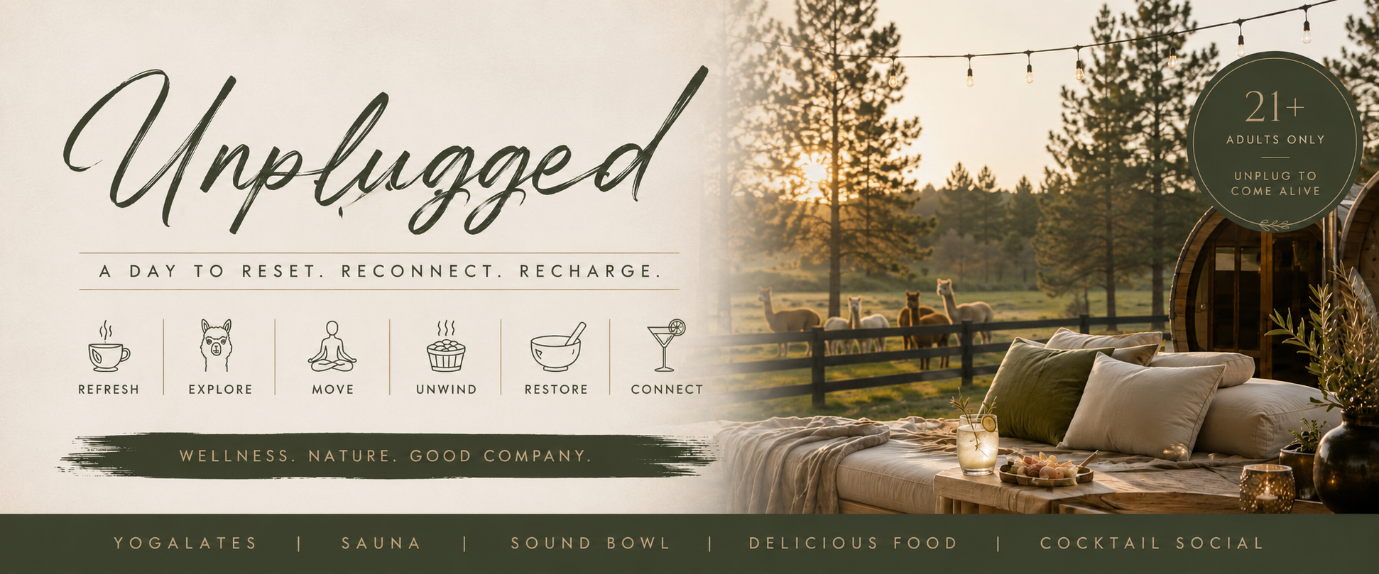 Postponed - Unplugged A Wellness Retreat for Ages 21+
