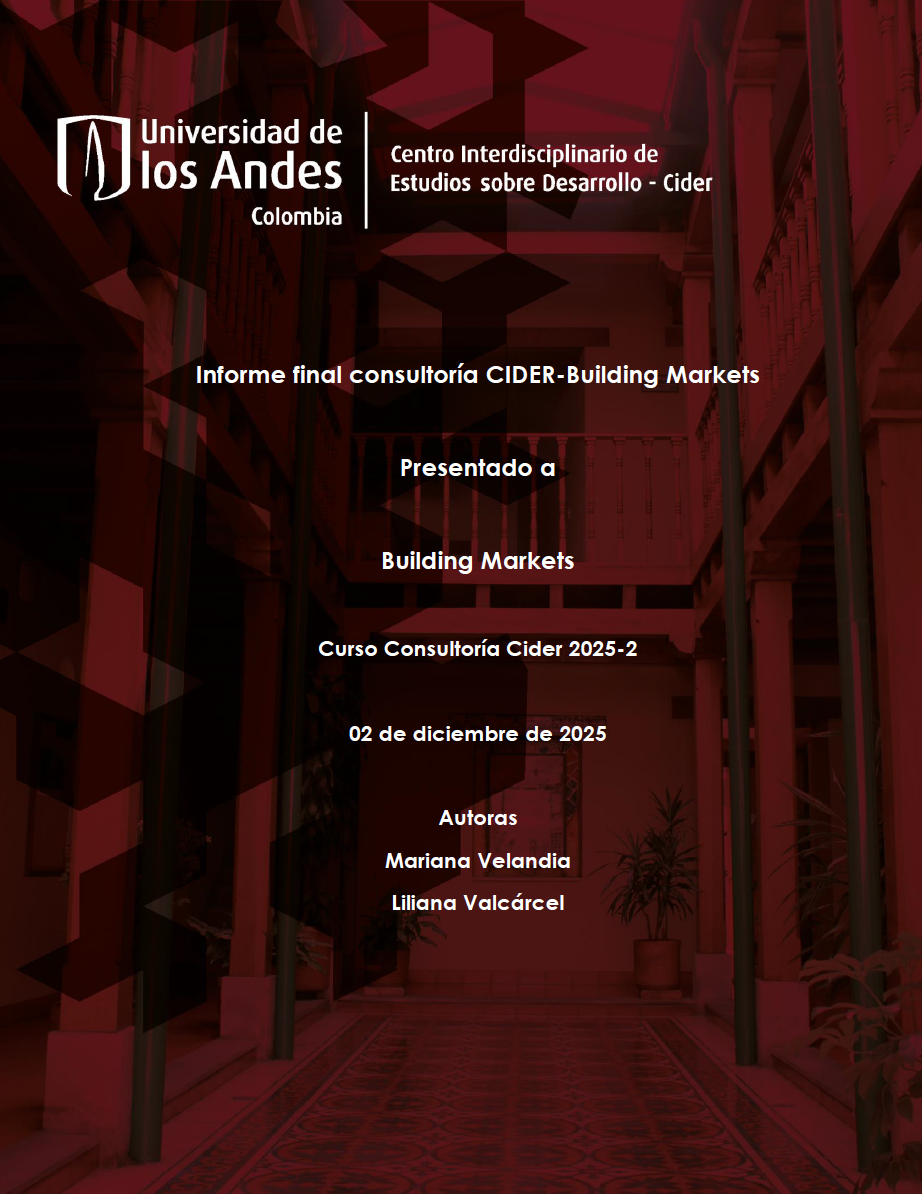 &nbsp;CIDER-Building Markets Consultancy Report&nbsp;