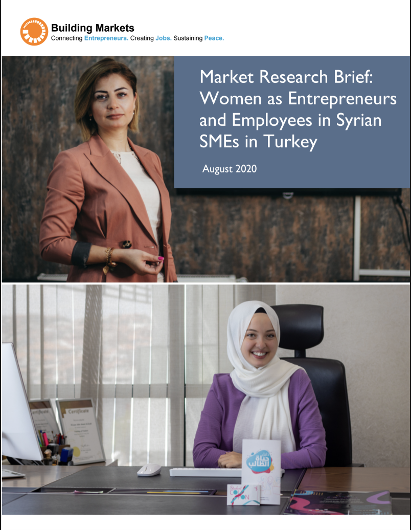 Market Research Brief: Women as Entrepreneursand Employees in SyrianSMEs in Turkey