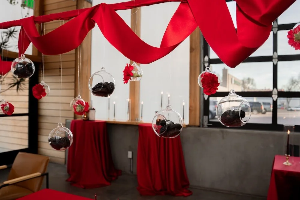 cookies suspended in little glass globes