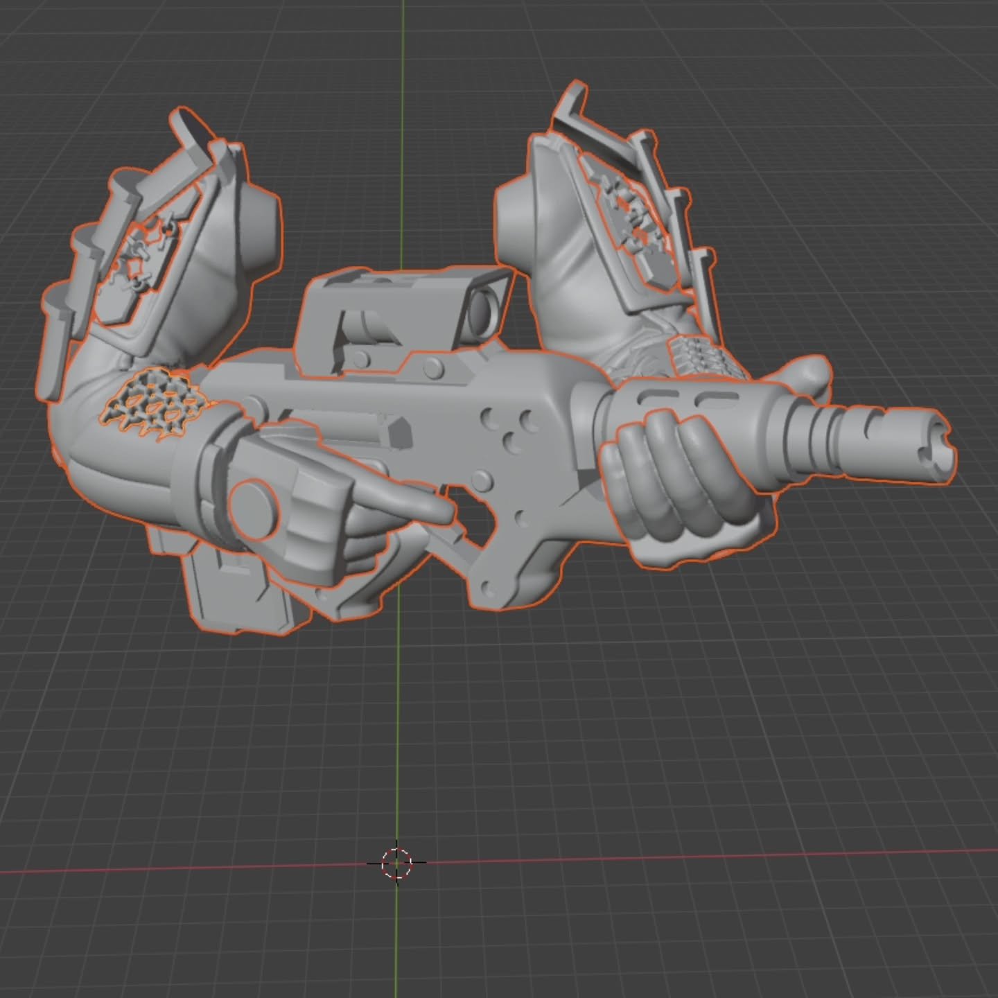 This is my first go at digital kitbashing and re-posing using Anvil Industry digital bits. I want cyberpunk infantry armored in recognizably Japanese armor. I have a lot of work to do, but for a first attempt and proof of concept, I'll take it!
.
.
