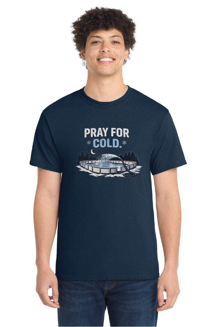 Pray For Cold / Night Flood Crew Tee: Outdoor Rink Crew