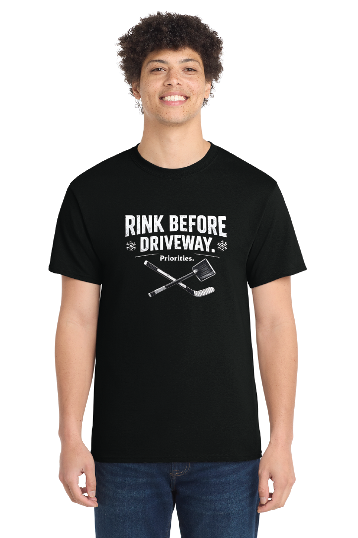 Rink Before Driveway Tee: Outdoor Rink Crew