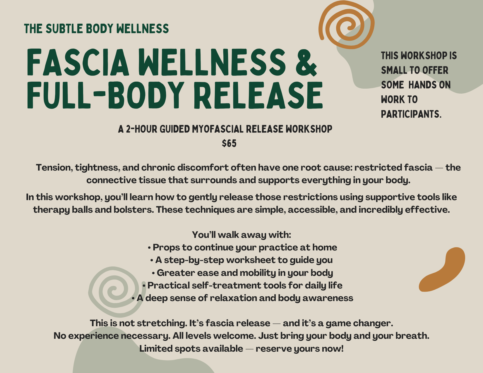 Myofascial Release Workshops  in Northwest Indiana (Spring 2026)