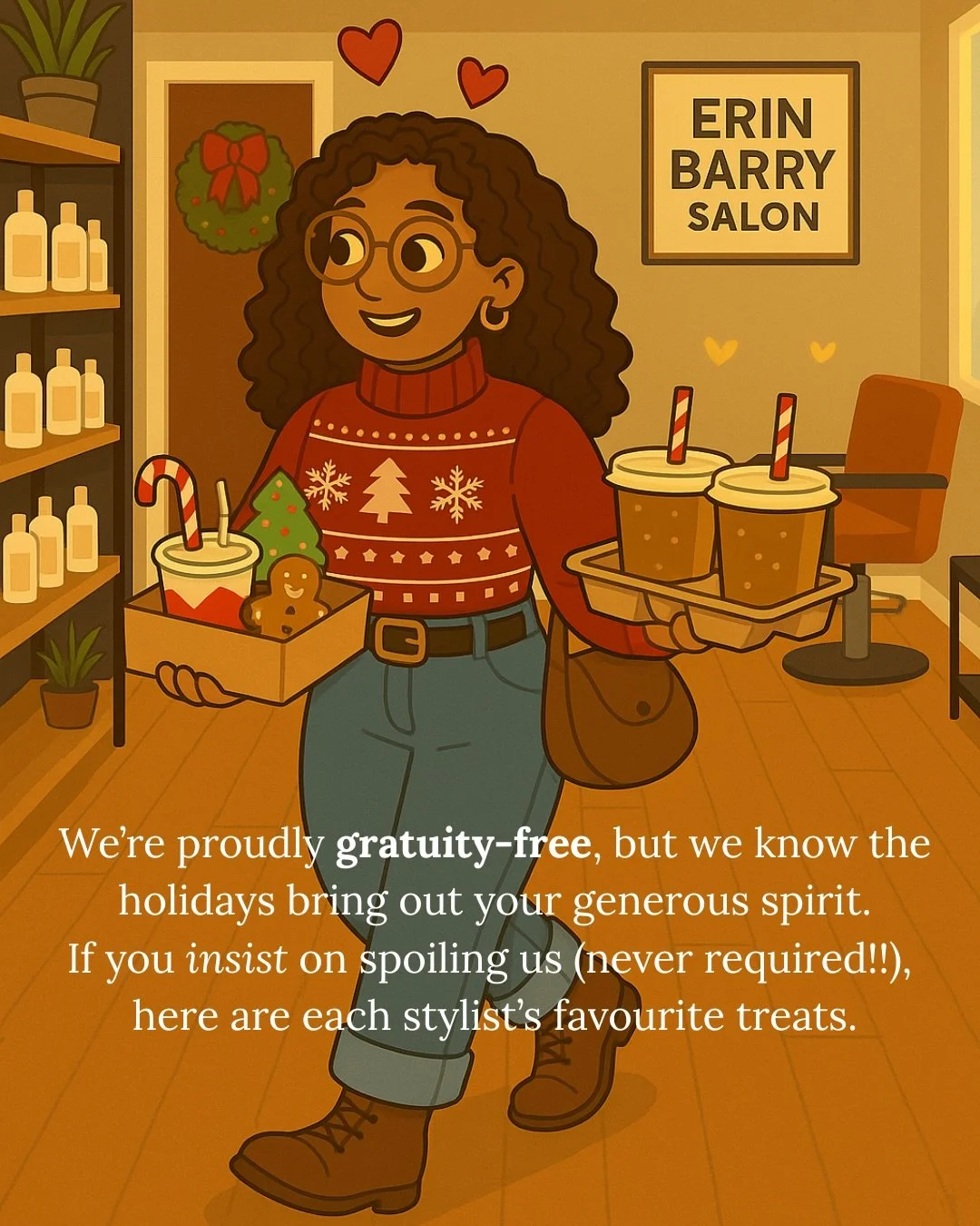 Thank you for making this season feel so full already 🩷 We look forward to seeing you in our chairs this December.