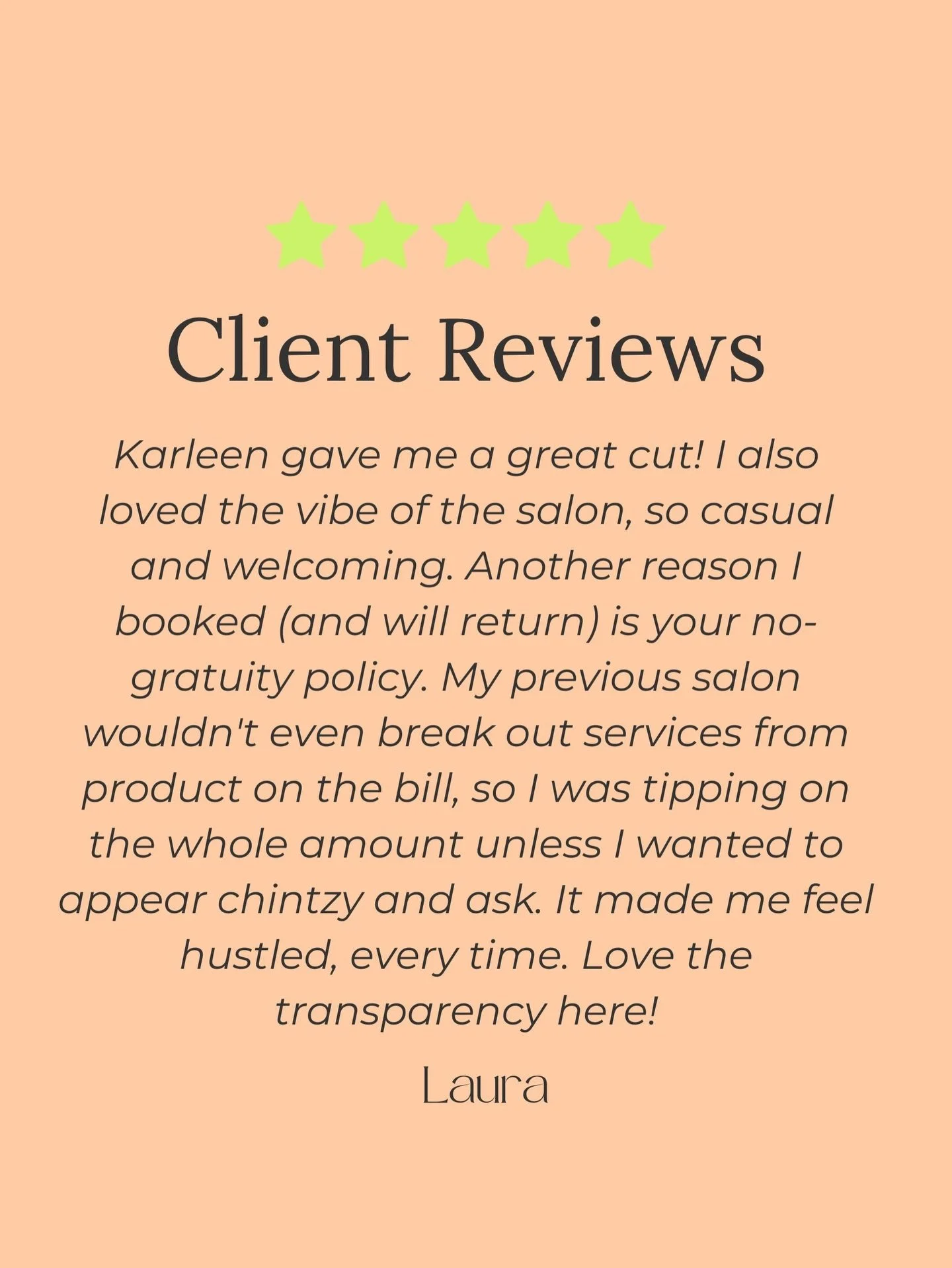 Some five star love from our recent clients 💛💛💛💛💛
