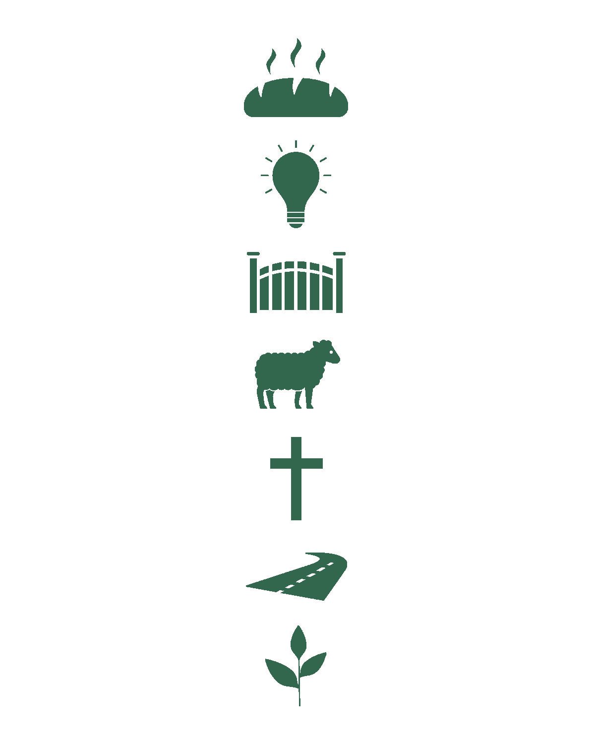 To capture all seven statements, I created a series of easily recognizable icons to subtly convey the idea in each statement.