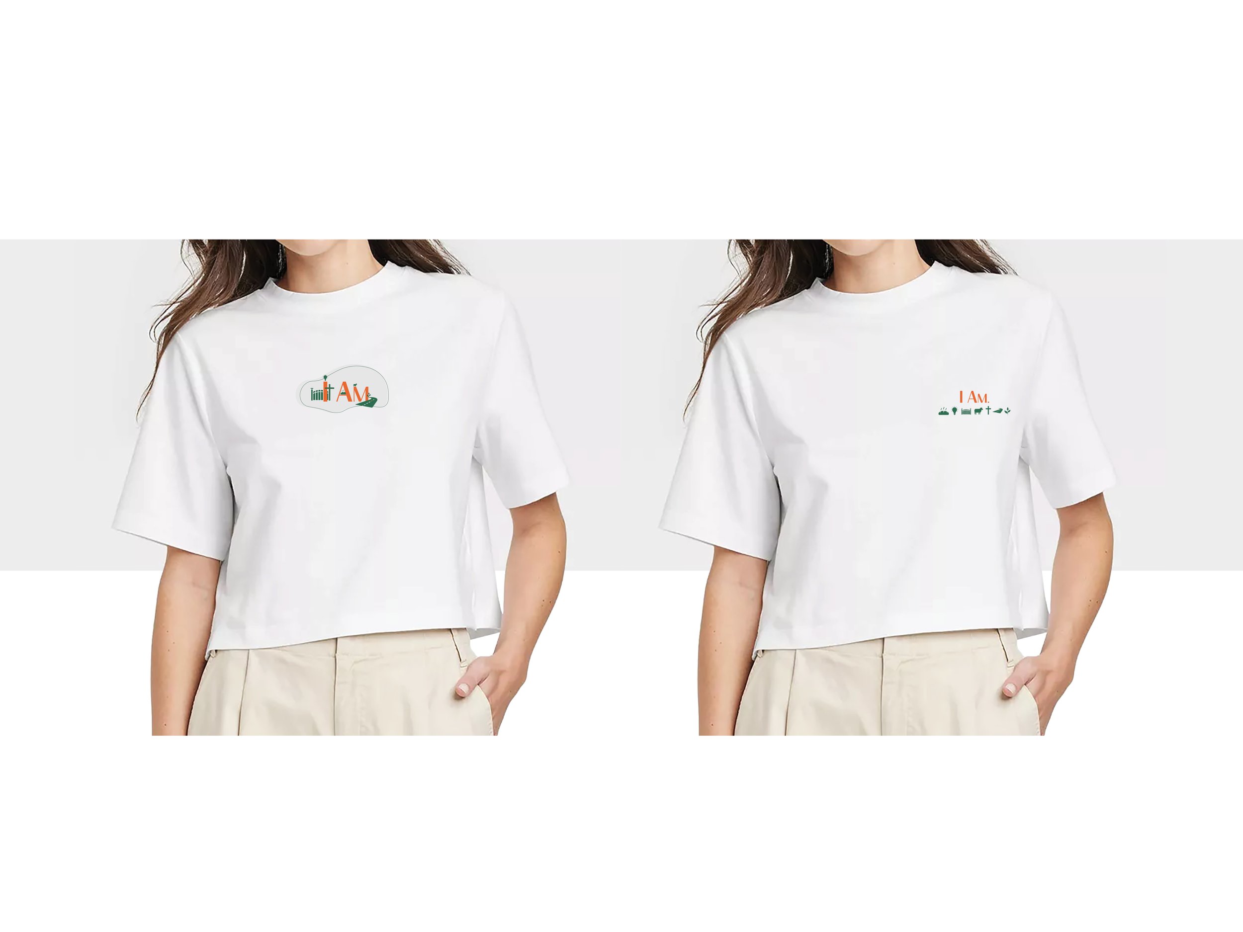 The shirt was designed to be age-inclusive for both the oldest staff and youngest attendees, easy to wear and gender neutral. I translated the logo onto tshirt mockups, with the final two options pictured here. Ultimately the client preferred the sim