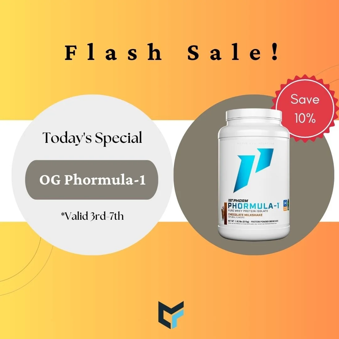 Flash Sale ⚡️ 10% OFF OG Phormula-1
Fuel your workouts. Save while you can.
Valid March 3&ndash;7.