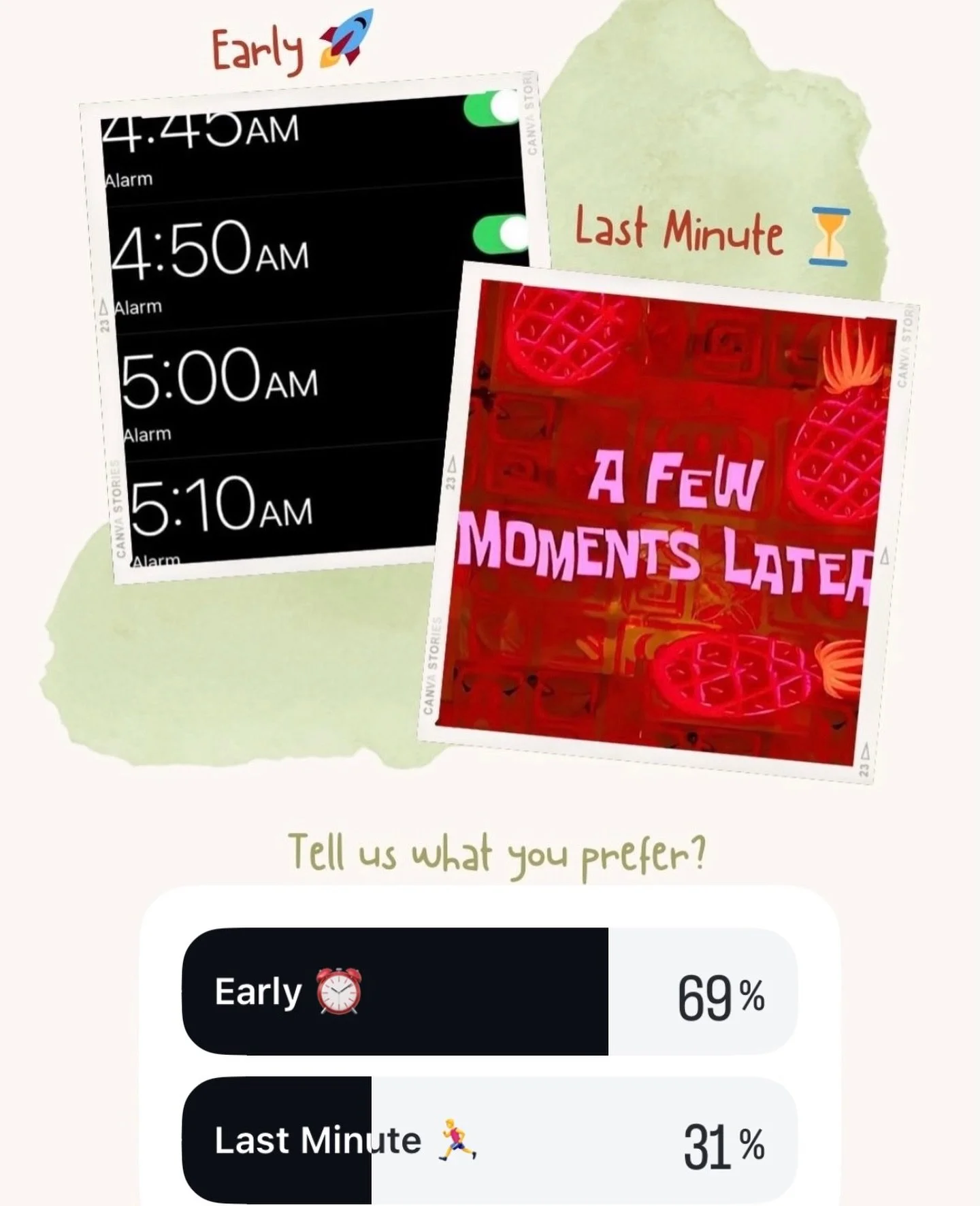 Looks like our members are planners 👀⏰
69% of you reserve your classes early, while 31% are living life on the edge and booking last minute 🏃&zwj;♂️

Either way&hellip; the important part is you showed up 💪
Which one are you?

#gymcommunity #fitne