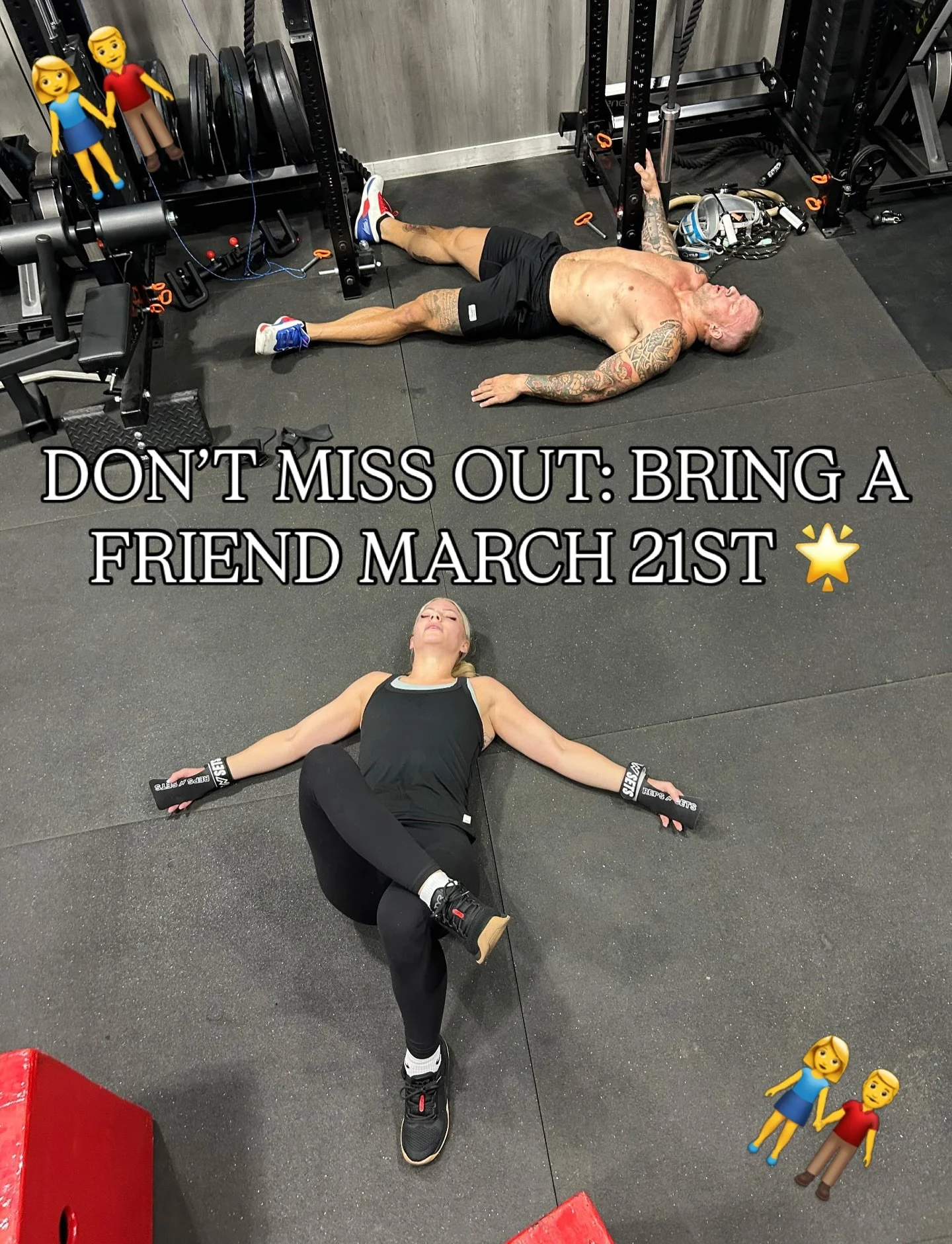 Nothing bonds a friendship like surviving a workout together. 🤝💀

✨ Bring a Friend Day &mdash; March 21st
Tag who&rsquo;s coming with you! 

#fitnesslife #boise #boisecommunity #boisegym #bringafriendday