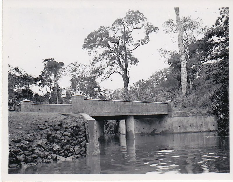 Concrete bridge, Onitsha, over N’Kissi Creek.  Built by R C McWhirter 1908.
