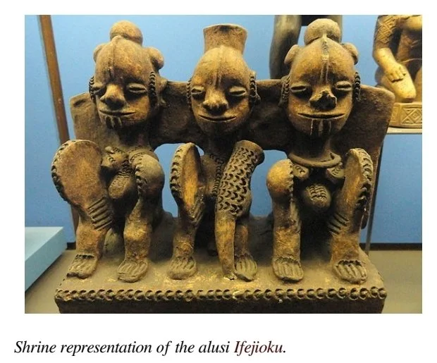 Shrine representation of the alusi Ifejioku.