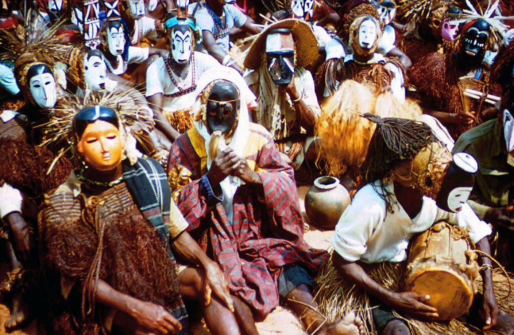 Musicians and chorus at the Okumkpa performance.